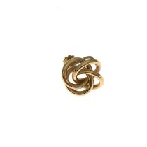 An 18ct gold single knot earring