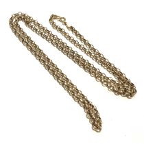 A 9ct gold belcher-link necklace