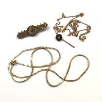 A selection of gold jewellery