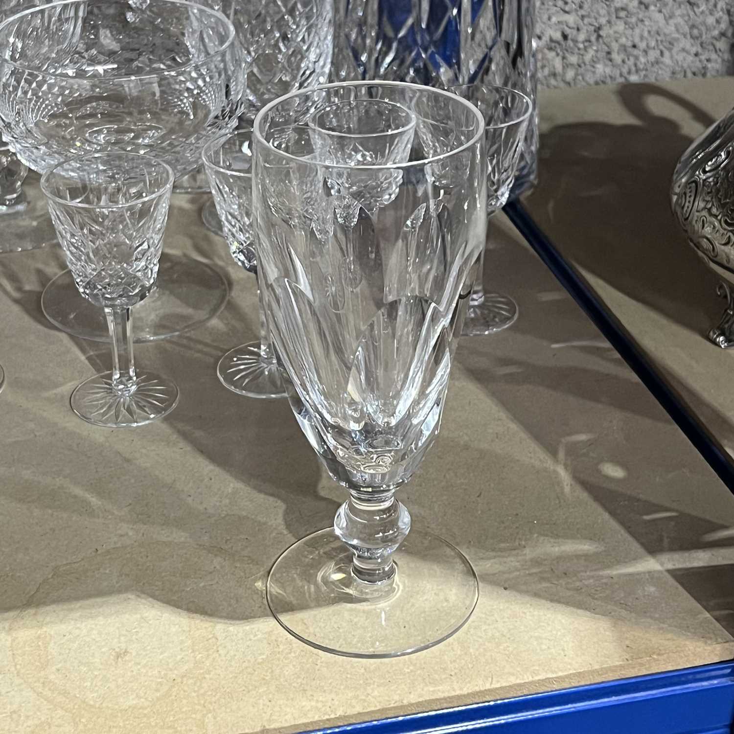 Waterford Crystal including Lismore cut glass carafe, Lismore wine and liqueur glasses, Colleen wine - Image 2 of 2