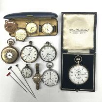 A Venner Time Switches stopwatch No 8047 No.A.19, together with several pocket and wrist watches,