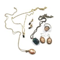 A selection of gold and silver jewellery