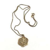 A 9ct gold Zodiac pendant, with chain