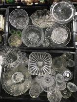 A quantity of cut and pressed glass, including Edinburgh crystal vase, various bowls, Victrorian