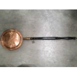 A copper bed warmer ~ 103 cm long