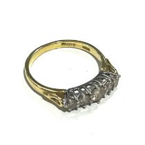 An 18ct gold brilliant-cut diamond five-stone ring