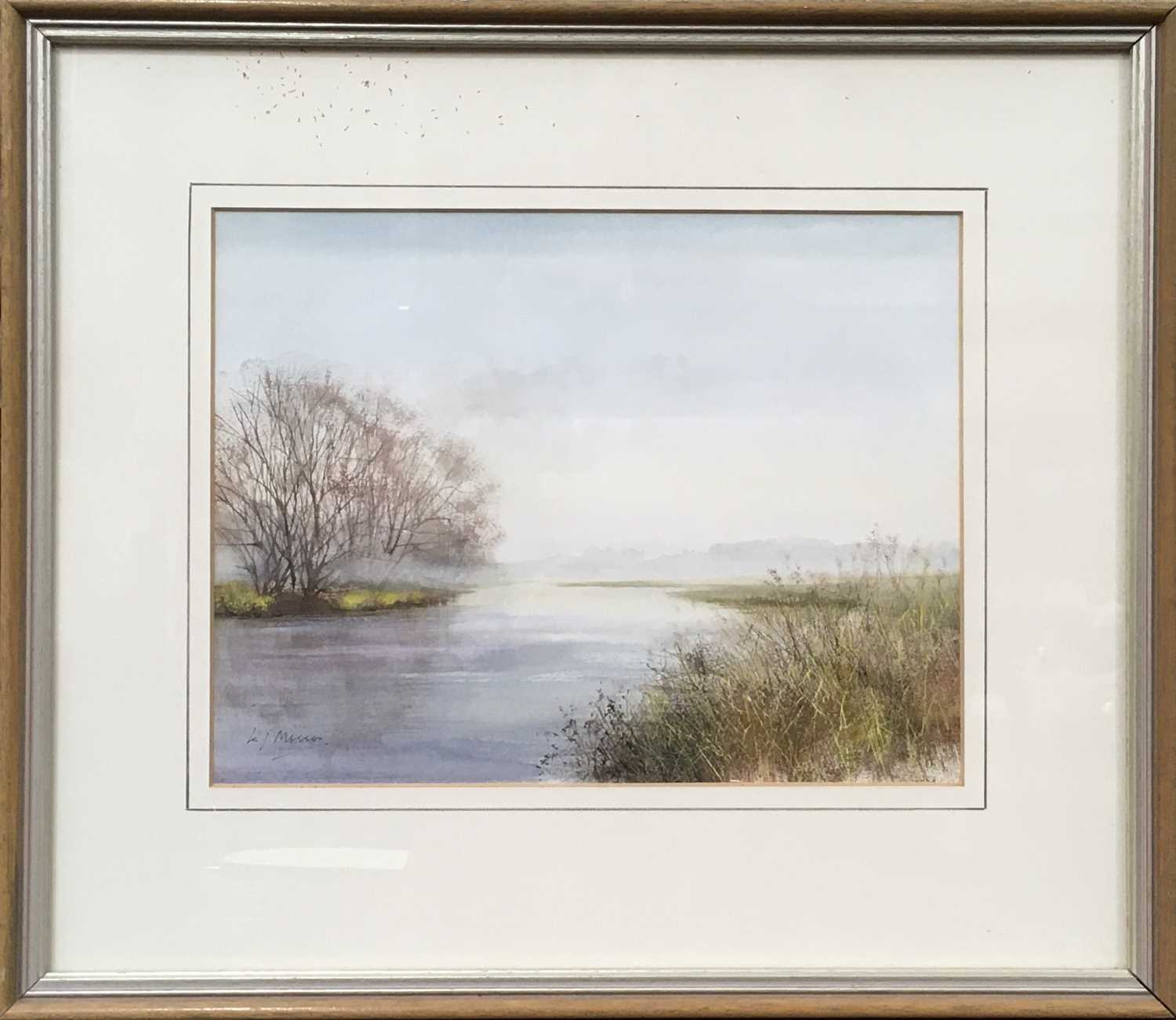 Ken Messer (British, 1931-2018), River Landscape, signed, watercolour, 30 by 23cm, framed - Image 2 of 2