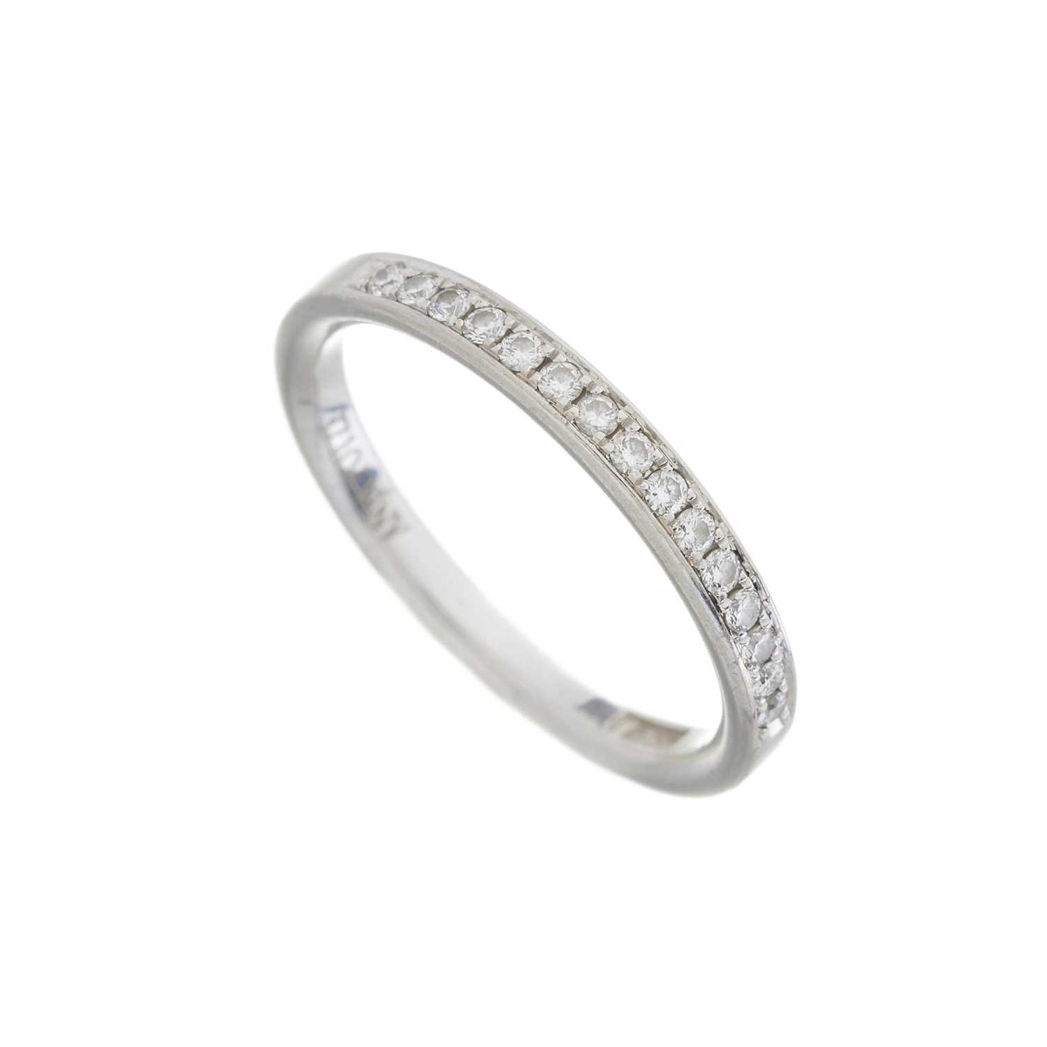 A platinum diamond half eternity ring - Image 3 of 3