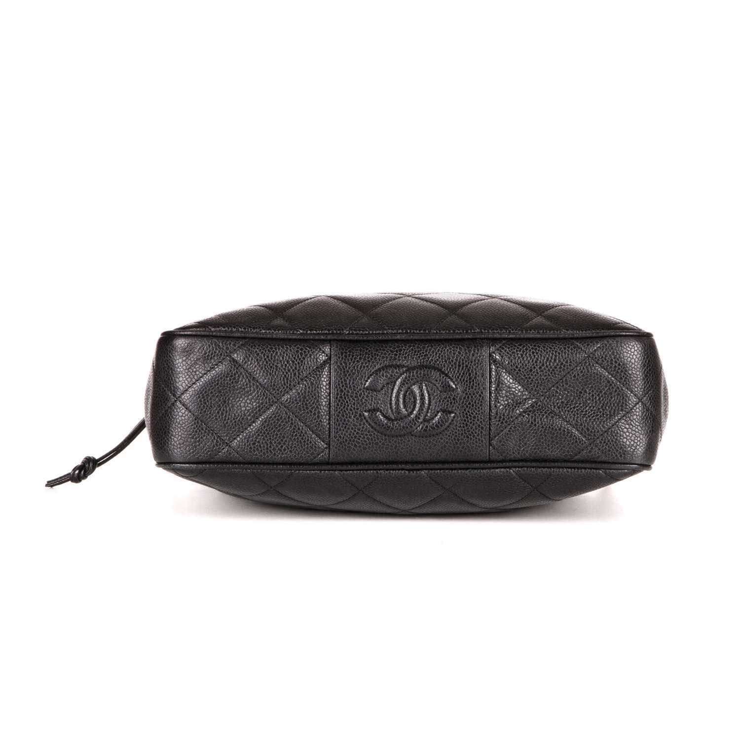 Chanel, a vintage large caviar camera bag, designed with a diamond quilted black caviar leather - Image 6 of 6