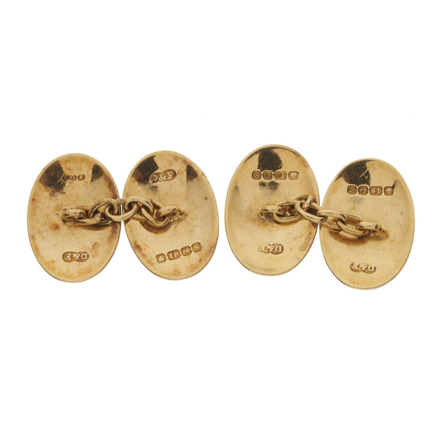 Deakin & Francis, a pair of early 20th century 18ct gold cufflinks - Image 2 of 2