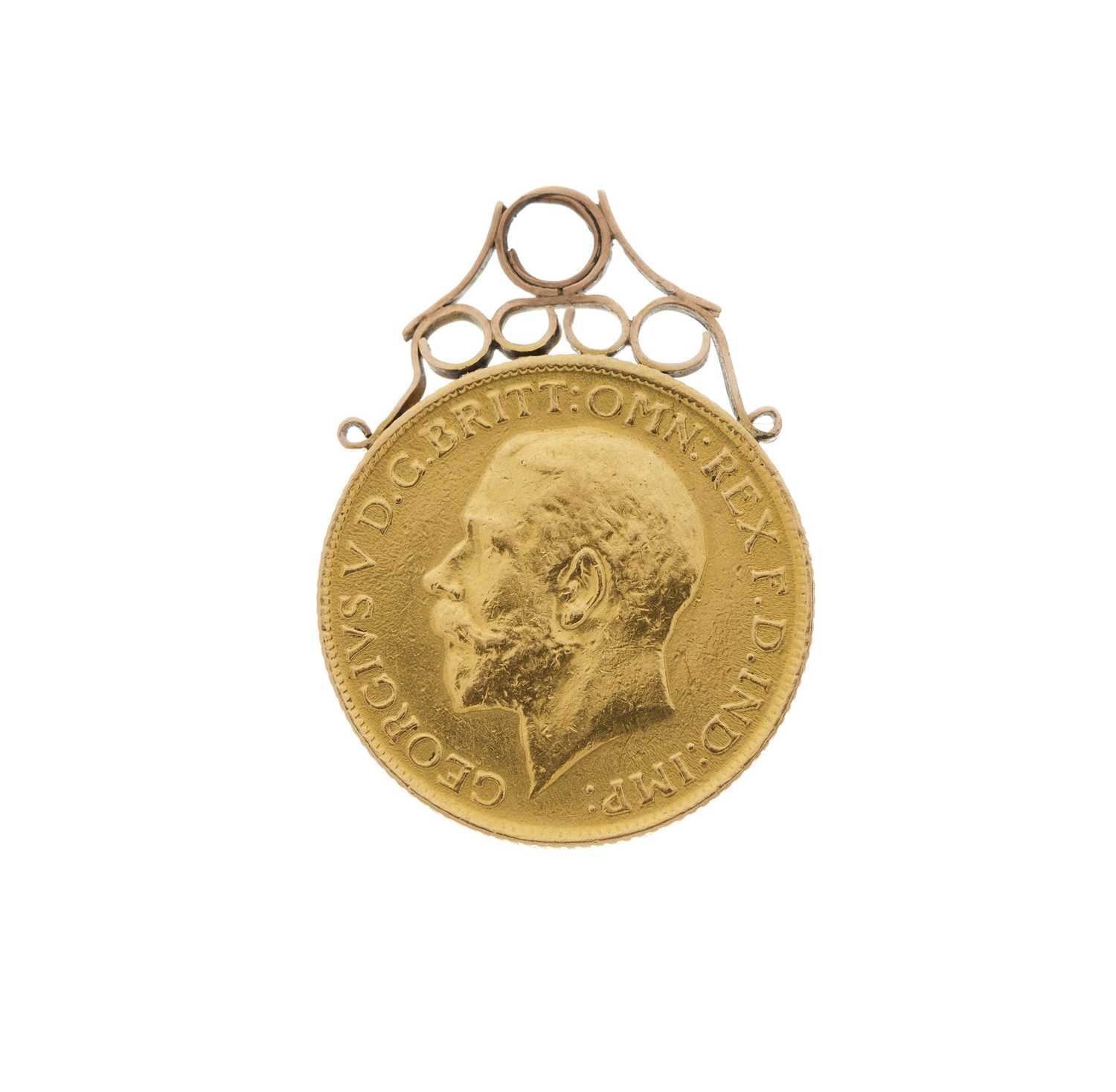 George V, a gold full sovereign coin pendant, dated 1913