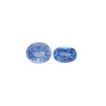 Two oval-shape sapphires