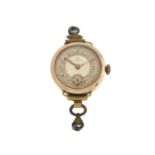 Omega, an Art Deco 9ct gold trench watch