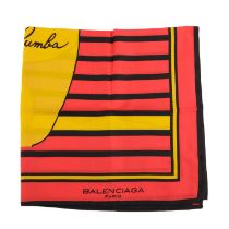 Balenciaga x Rumba, a vintage polyester scarf, designed for the perfume collaboration, featuring a