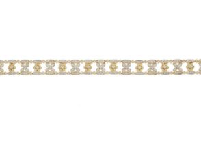 An 18ct gold diamond floral cluster bracelet