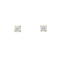 A pair of 9ct gold brilliant-cut diamond stud earrings