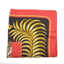 Hermes, a Tigre Royal silk scarf, designed by Christiane Vauzelles and first issued in 1977,