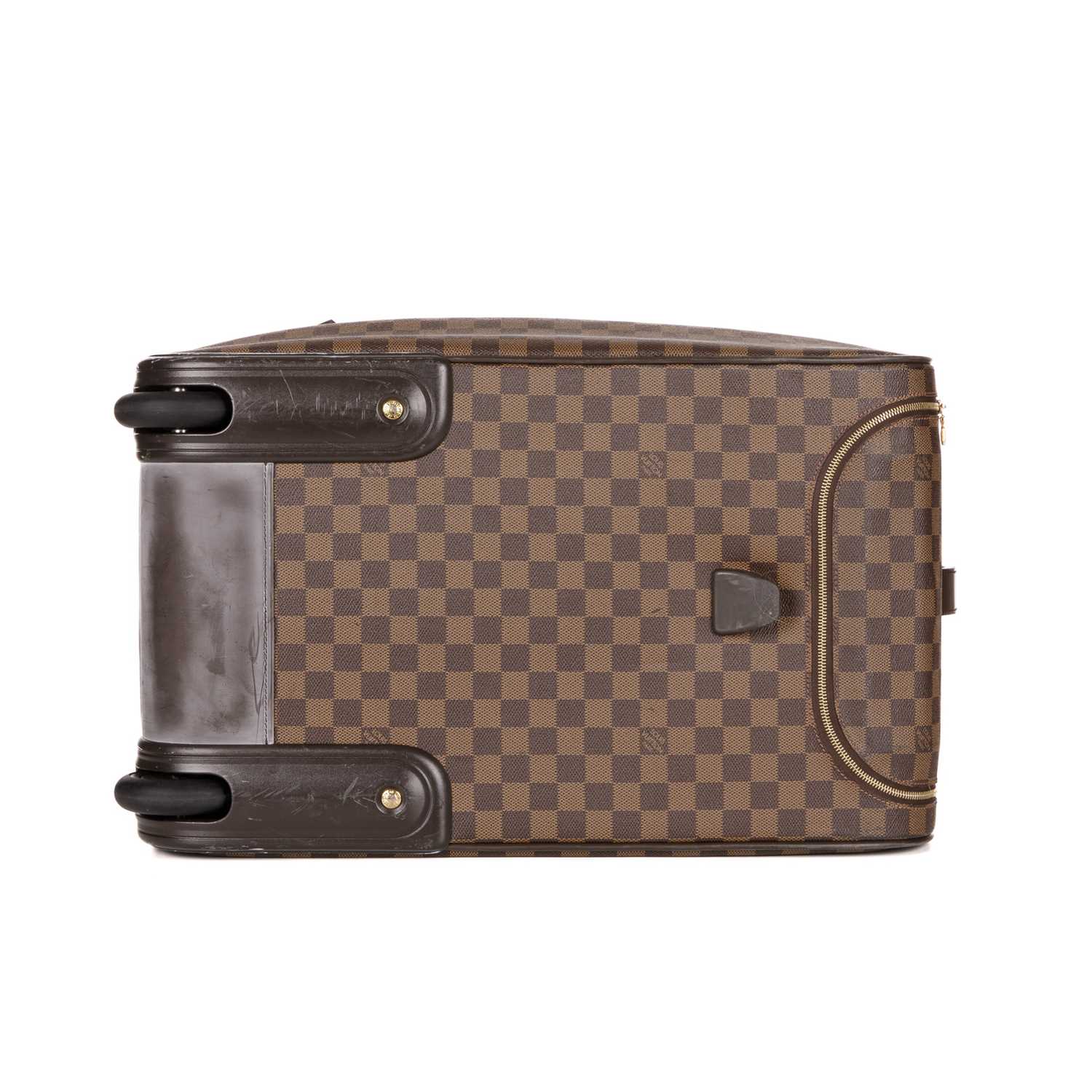 Louis Vuitton, a damier ebene Eole 50 rolling duffle bag, designed with the maker's brown damier - Image 5 of 5