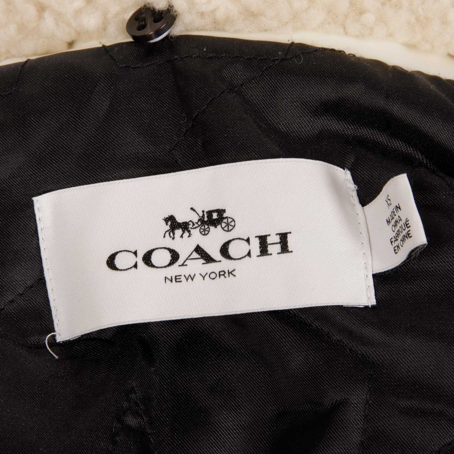 Coach, a ladies' bomber jacket, featuring a pink and cream polyester shell, with sequin star - Image 3 of 3