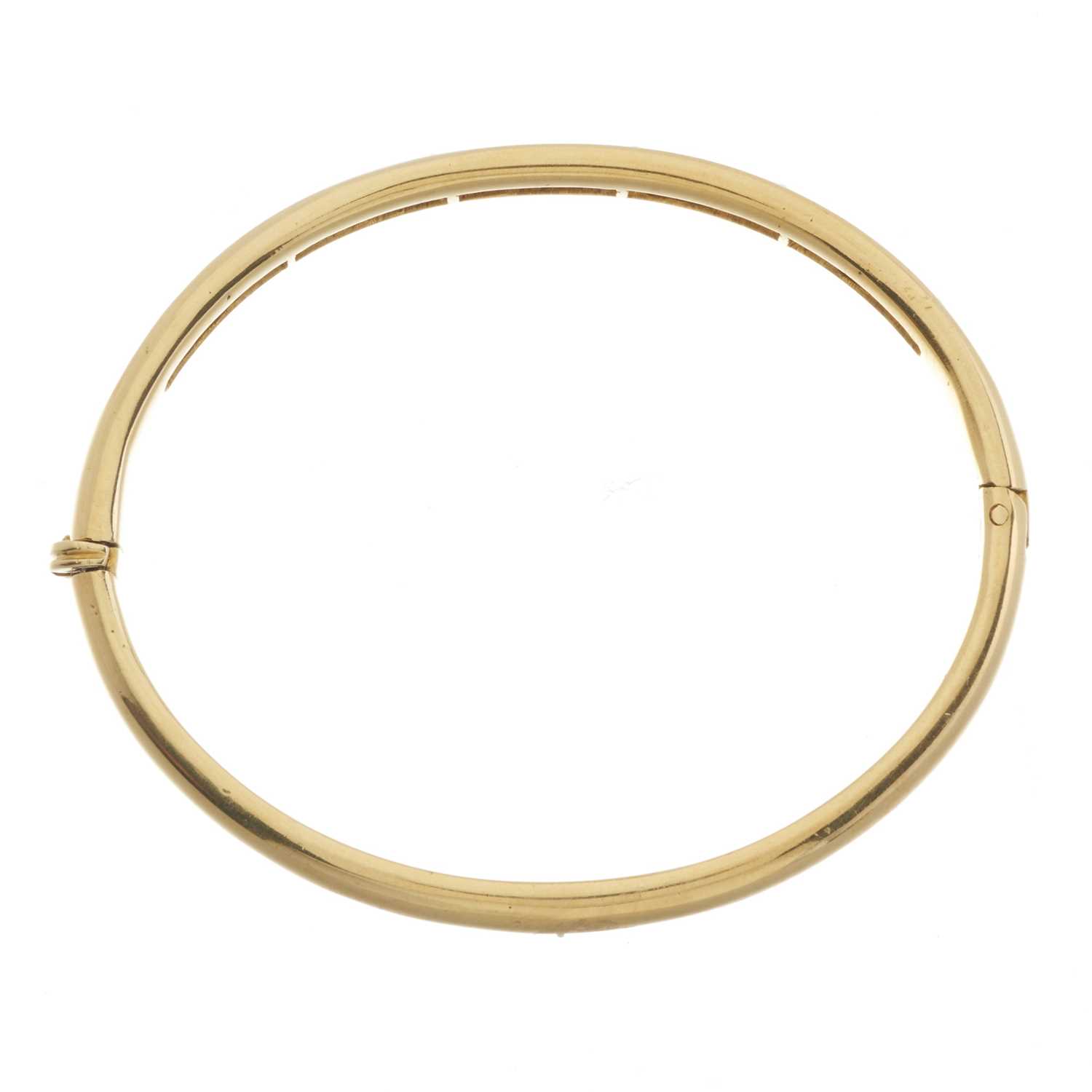 An 18ct gold diamond line bangle bracelet - Image 2 of 2