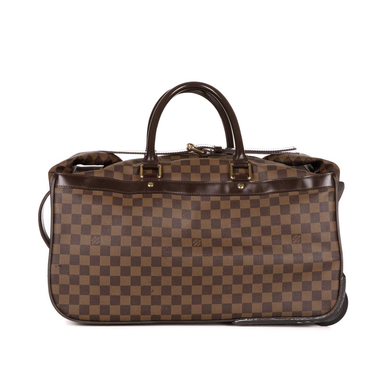 Louis Vuitton, a damier ebene Eole 50 rolling duffle bag, designed with the maker's brown damier - Image 2 of 5