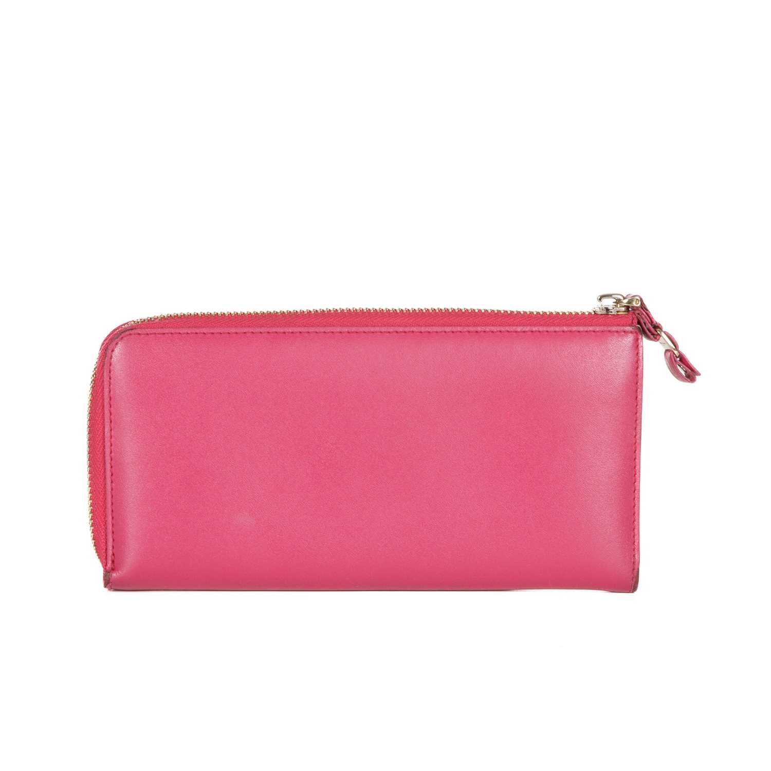 Salvatore Ferragamo, a Vara Bow long wallet, crafted from smooth fuchsia pink leather, featuring - Image 2 of 2