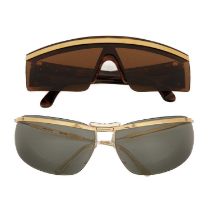 Two pairs of vintage sunglasses, to include a pair of Mask model Y76 sunglasses by Gianni Versace,
