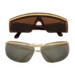 Two pairs of vintage sunglasses, to include a pair of Mask model Y76 sunglasses by Gianni Versace,