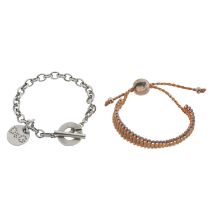 Two designer bracelets, to include an adjustable Links of London silver Friendship bracelet, and a