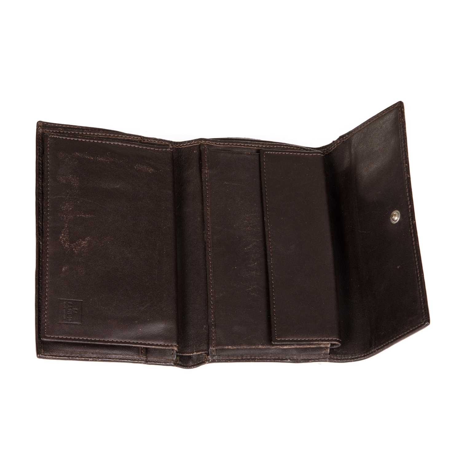 Fendi, a Zucca trifold wallet, crafted from tobacco brown FF monogram canvas with smooth brown - Image 3 of 3