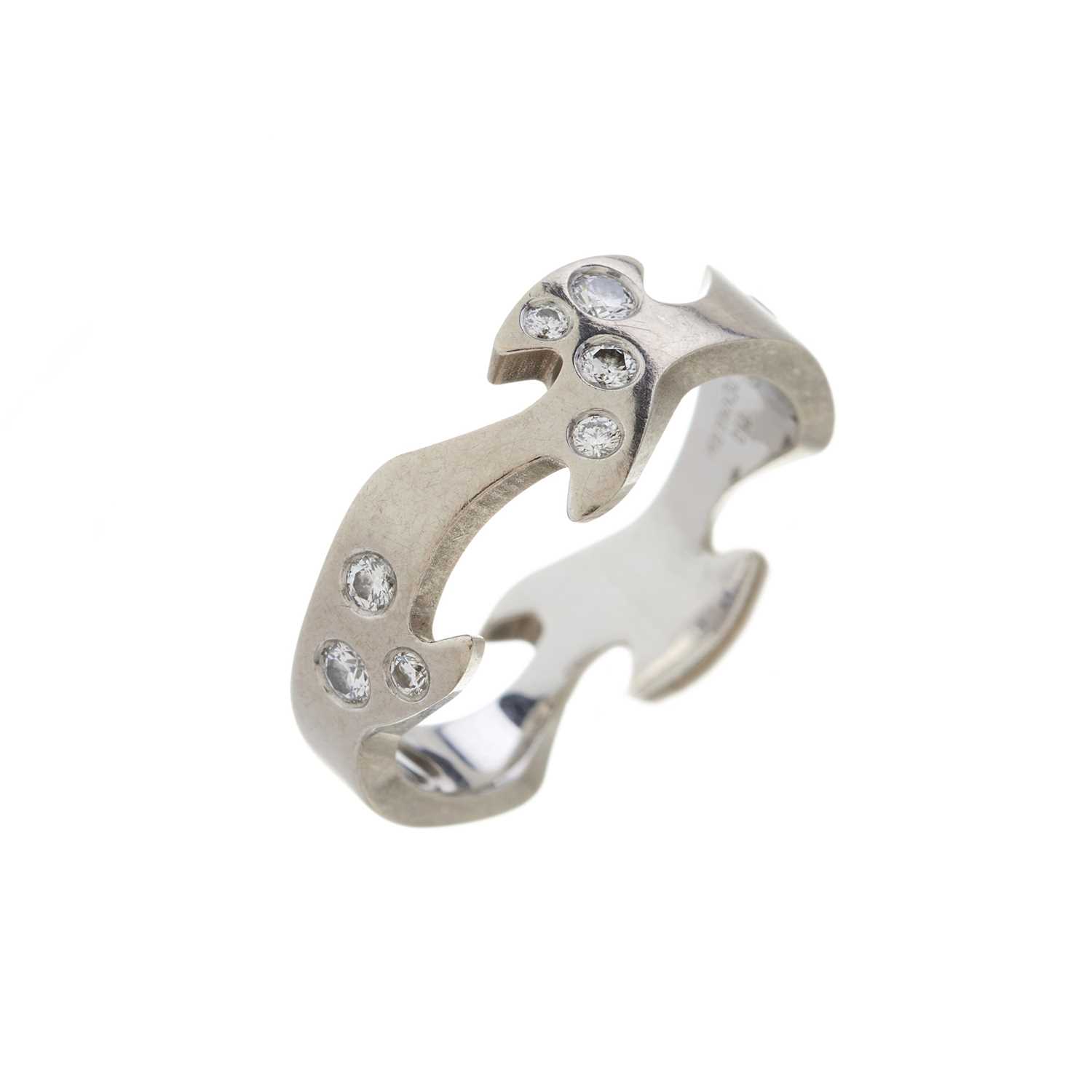 Georg Jensen, an 18ct tri-colour gold diamond Fusion puzzle ring - Image 2 of 4