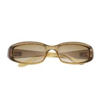 Gucci, a pair of vintage sunglasses, designed with rectangular-shaped brown gradient lenses, brown