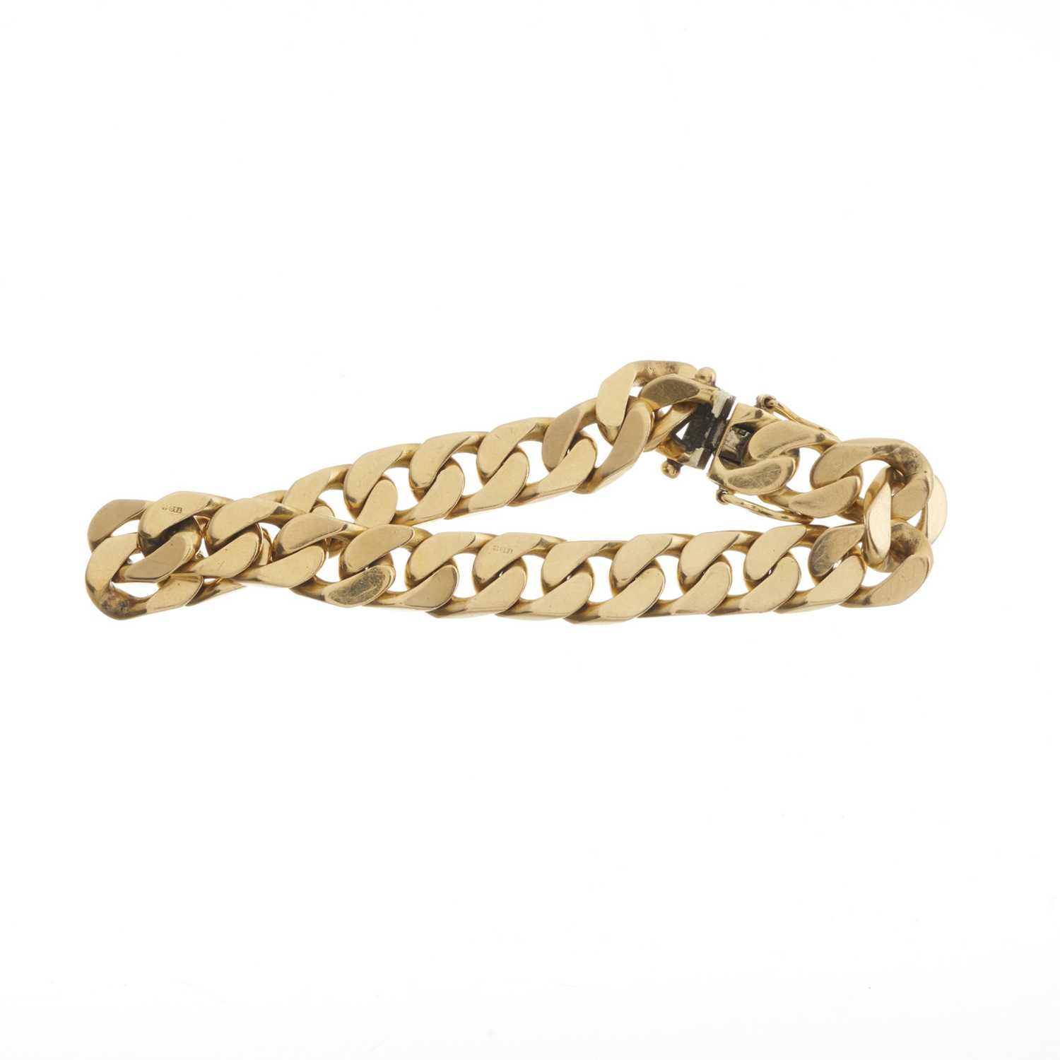 An 18ct gold curb-link bracelet - Image 2 of 2