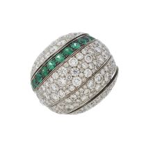 de Grisogono, an 18ct gold diamond and emerald cocktail ring