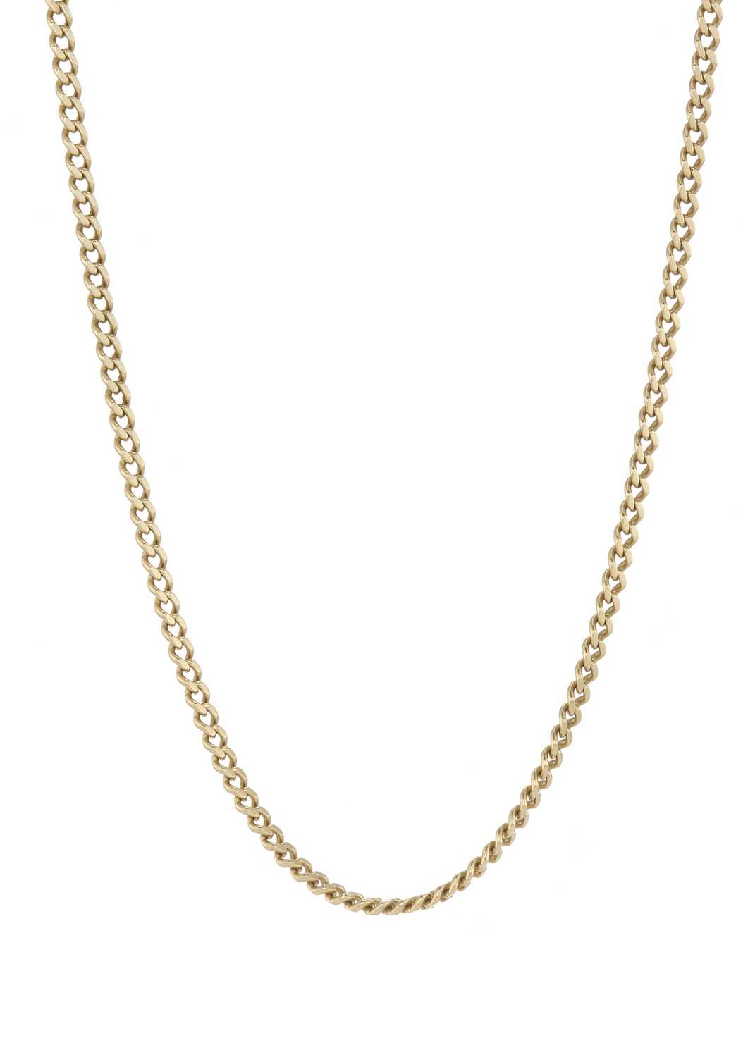 A 9ct gold curb-link necklace