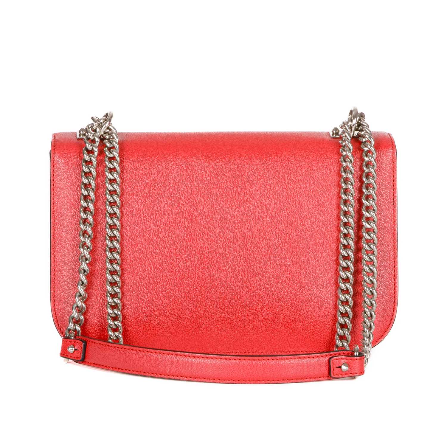 Alexander McQueen, an AMQ Insignia Chain handbag, crafted from red calfskin leather, with polished - Image 3 of 5