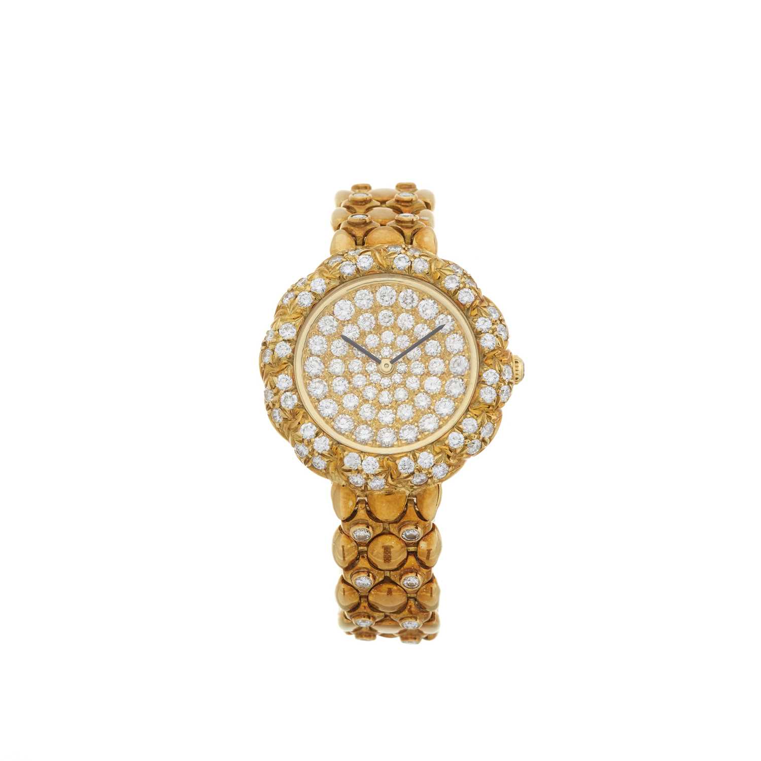 Gerald Genta, an 18ct gold diamond Geneve bracelet watch