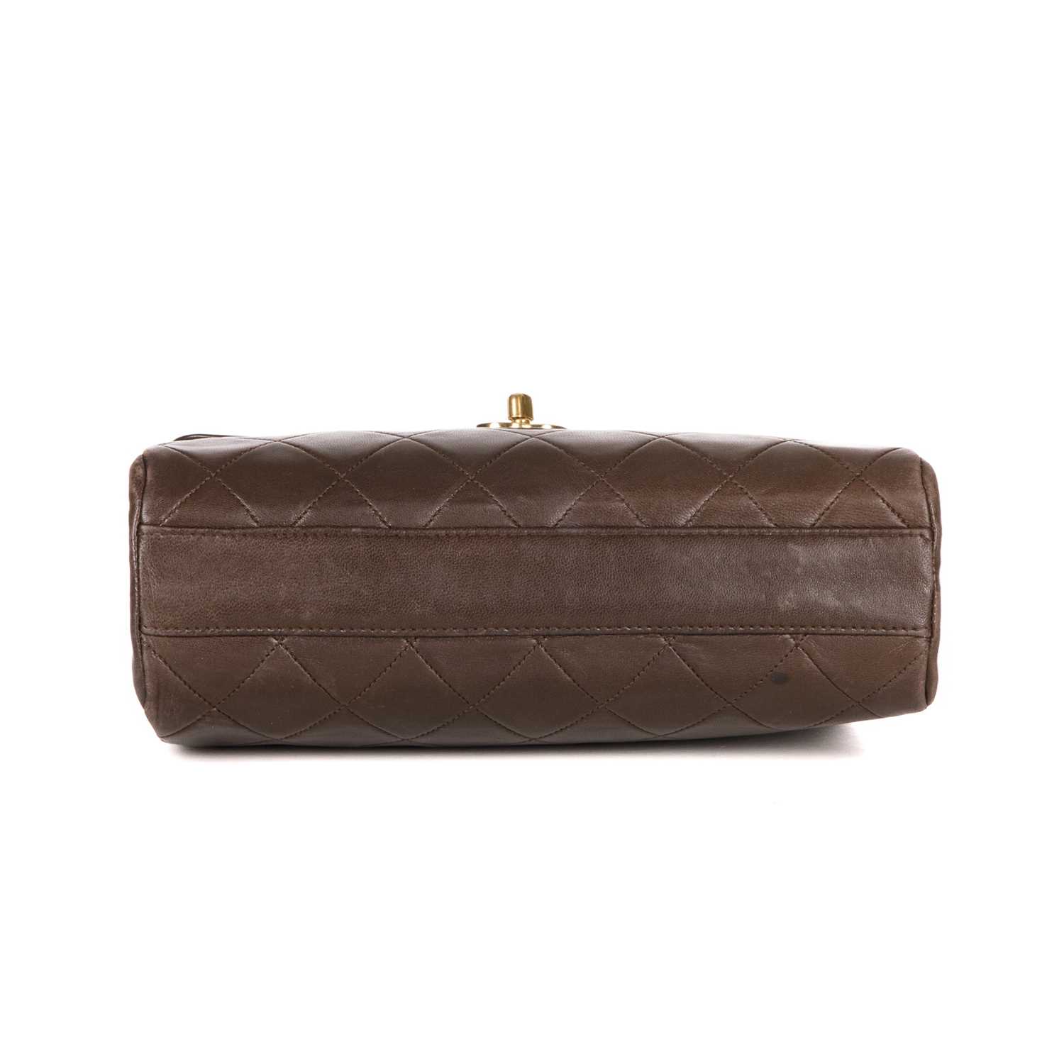 Chanel, a vintage Single Flap handbag, designed with a diamond quilted brown lambskin leather - Image 4 of 4