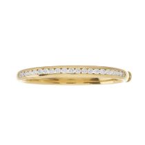 An 18ct gold diamond line bangle bracelet