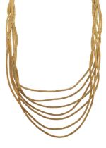 An 18ct gold multi-strand necklace