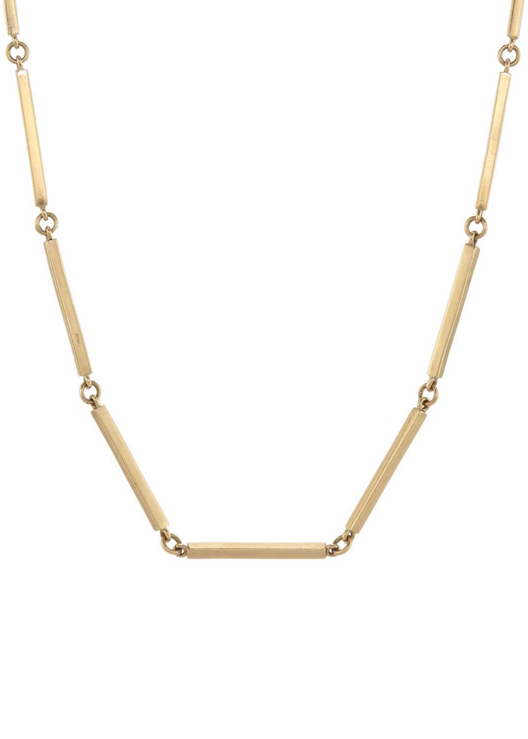 A 1970s 9ct gold bar-link necklace