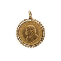 South Africa, a gold coin pendant