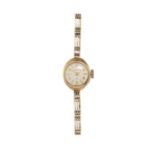 Bulova, a 9ct gold manual wind 23 bracelet watch