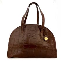 Mulberry, a vintage congo leather handbag, designed with a structured shape, featuring the maker's