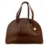 Mulberry, a vintage congo leather handbag, designed with a structured shape, featuring the maker's