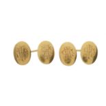 A pair of early 20th century 18ct gold cufflinks