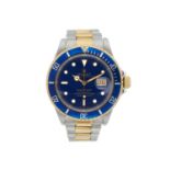 Rolex, a vintage Oyster Perpetual Date Submariner Bluesy bracelet watch