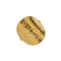 George V, a 22ct gold half sovereign coin ring