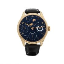 IWC, an 18ct gold Portuguese Perpetual Calendar Double Moon wrist watch