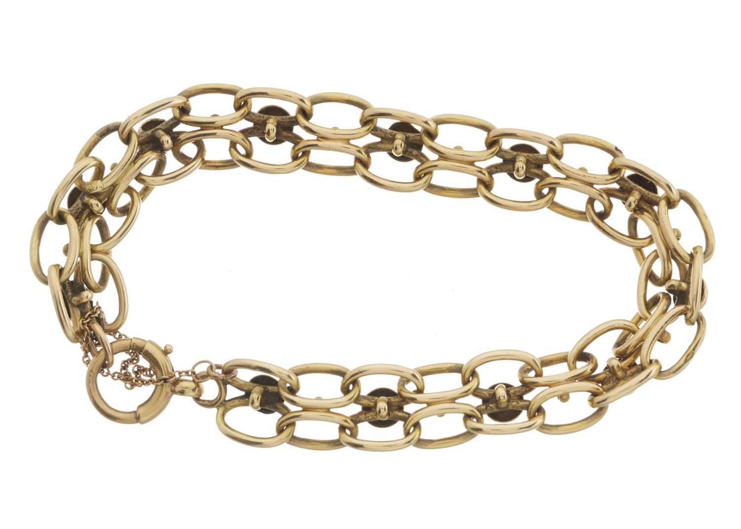 An early 20th century 15ct gold fancy-link bracelet - Bild 2 aus 2